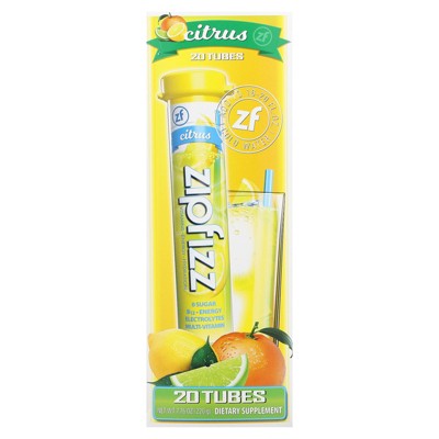 Zipfizz Energy Drink Mix, Electrolyte Hydration Powder with B12 and Multi Vitamin, Citrus (20 Pack)