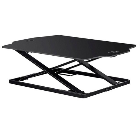 Monoprice Ultra Slim Sit Stand Riser Desk Converter Black 31 3 X 21 3in Table Top For Single Display Height Adjustable 1 2 15 7 Workstream Target