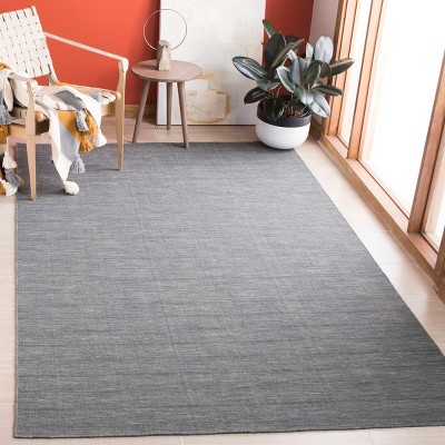 Handmade Grey and Silver Wool and Cotton 3'x5' Area Rug