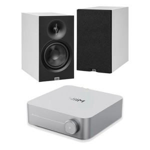 WIIM AMP SILVER STREAMING AMPLIFER WITH ELAC DEBUT 3.0 BOOKSHELVES-DB53 ...