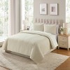 VCNY 3pc Full/Queen Home Embroidered Pick Stitch Microfiber Quilt Set Taupe - 2 of 4