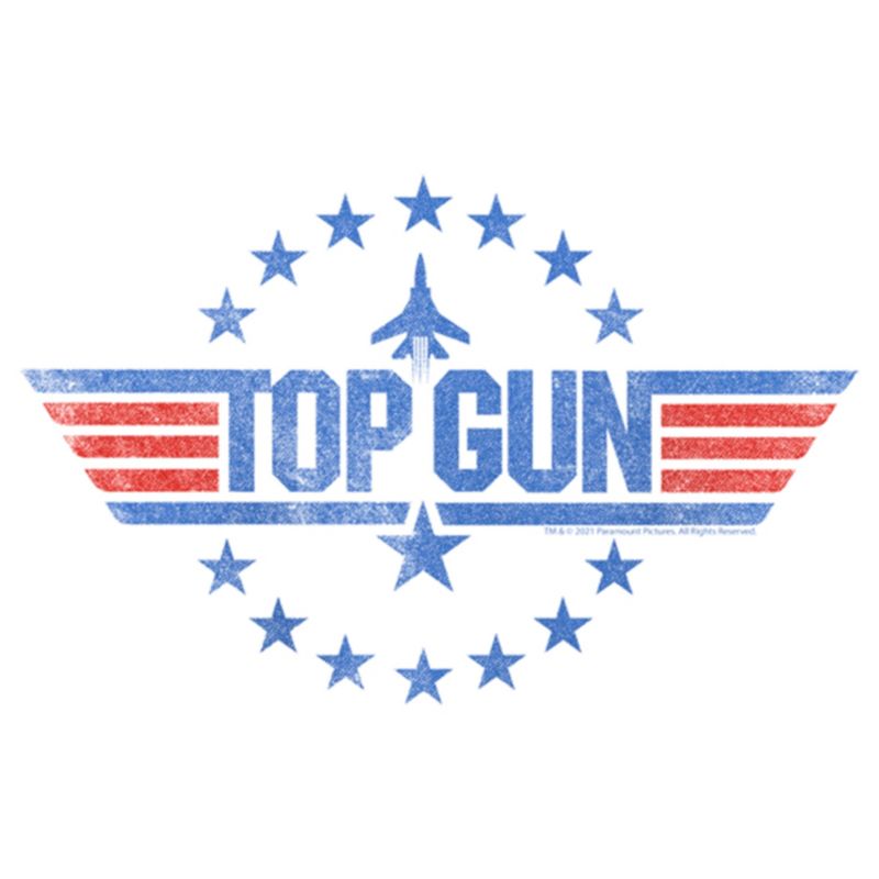 Girl's Top Gun Circle of Stars Logo T-Shirt, 2 of 5