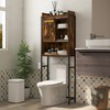 Tangkula Over The Toilet Freestanding Storage Rack Bathroom w/ Slipping Barn Door - image 4 of 4