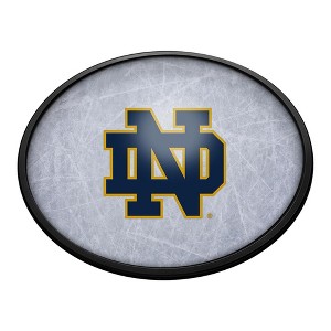 College Hockey Ice Rink Design Oval Slimline Lighted Wall Sign - 1 of 4