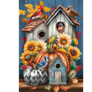 Briarwood Lane Fall House Flag 40x28 For Outdoor Fall Feathered Friends For Fall House Flag - 1 of 4