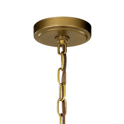 Contemporary Classic 3-Light Brass Pendant with Black Finish