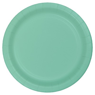 Fresh Mint Green 7" Dessert Plates - 24ct