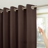 100"x84" Sun Zero Room Darkening Seymour Grommet Sliding Patio Door Curtain Panel Chocolate: Energy Efficient, Thermal Insulated - 2 of 3