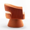SEYNAR Modren Velvet Living Room Swivel Arm Barrel Chair with Tufted Back - 4 of 4