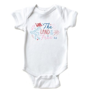 The Juniper Shop The Land Of The Free Coquette Baby Short Sleeve Bodysuit - 1 of 4