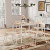 5-Piece Dining Set with 4 Chairs, Metal Frame and MDF Board - 4 of 4