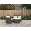 4 Pieces Patio Furniture Set,Outdoor Rattan Chair Wicker Sofa Garden Conversation Bistro Sets for Yard,Pool, Backyard - 3 of 4