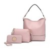 MKF Collection Wren Vegan Leather Women’s Hobo with Pouch and Wristlet Wallet by Mia K- 3 pieces - 2 of 4