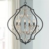 Possini Euro Design Clara Black Silver Pendant Chandelier 27 Wide