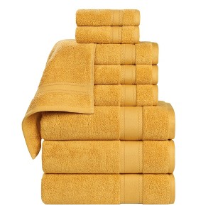 Classic Zero Twist Cotton Medium Weight Ultra-Soft Absorbent Towel Set by Blue Nile Mills - 1 of 4