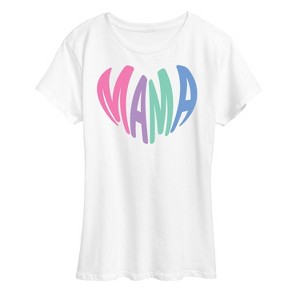 Women's - Instant Message - Mama Heart Short Sleeve Graphic T-Shirt - 1 of 4