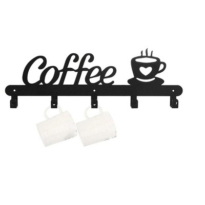 Phiestina 1pc Coffee Mug Holder Wall Mounted, Metal Coffee Mug Rack