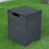 Elementi 15.7" Propane Tank Cover Concrete Hideaway Table for 20 lb Tank - 4 of 4
