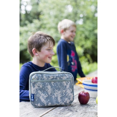 Camouflage Zipperless Lunch Bag And Water Bottle 400ML Set Boys School 