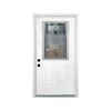 PexFix 36"x80" Fiberglass Entry Door Decor Glass Door Primed Knock-Down Right Hand Inswing Door 2-Panel White Fiberglass Entrance Door - 4 of 4