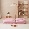 Triple Fold Down Sofa Bed with Adjustable Backrest, Metal Frame Floor Sleeper Chair for Compact Living, Soft Cotton Filling-Baofuwish - 2 of 4