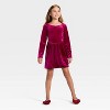 Girls' Long Sleeve Velour Dress - Cat & Jack™ - 3 of 3