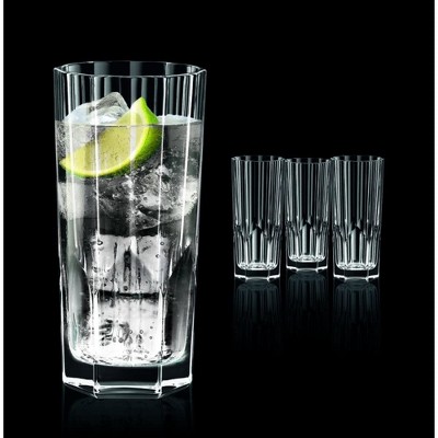 Nachtmann Aspen Clear Crystal Tall Drink Glasses Set of 4
