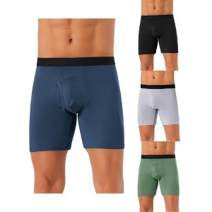 INSPIRE CHIC Men's 4 Pack Lightweight Stretch Open-fly Basic Boxer Briefs - 1 of 4