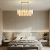 39.4" 4-Tiers Alabaster Rectangle Brass Kitchen Island Chandelier - 4 of 4