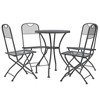 vidaXL 5 Piece Patio Dining Set Expanded Metal Mesh Anthracite - 3 of 4