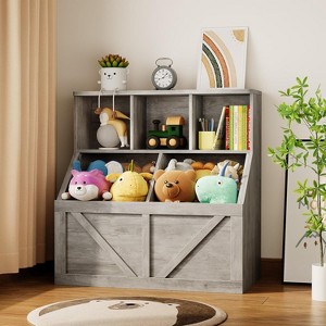 CuisinSmart Kids Toy Storage Organizer, Kids Bookshelf and Toy Storage, Toddlers Bookshelf Toy Organizer for Kids Rooms Nursery - 1 of 4