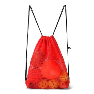 GSE 19"x15" Mesh Drawstring Backpack Bag for Sports Gym Gear, Backpacking, Camping Gear, Travel - 1 of 4