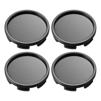 Unique Bargains 2.28" Dia Black 6 Clips Automotive Wheel Center Tyre Hub Caps Cover for Car Black 4 Pcs