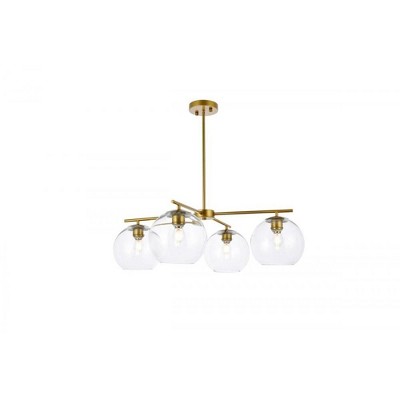 Elegant Lighting Opus 4 lights brass pendant