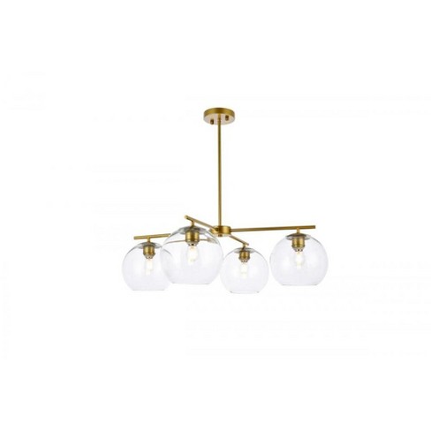 Elegant Lighting Opus 4 lights brass pendant - image 1 of 4