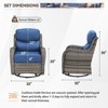 Outdoor Gliders Swivel Chairs with 6-Inch Thick Cushions Swivel Rocker Patio Chairs - 2 of 4