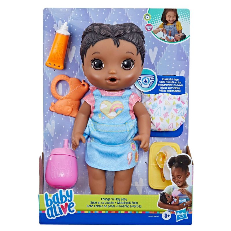 Baby Alive Change &#39;n Play Baby Doll - Black Hair, 2 of 5