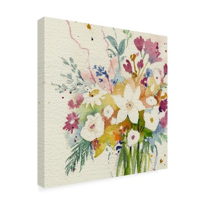 Sheila Golden Dream Bouquet Outdoor Canvas Wall Art 14x14