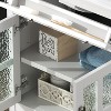 KWPZQEB 30" Bathroom Vanity with Ceramic Sink, Vanity Cabinet with Textured Glass Doors, Tip-Out Tray & Adjustable Shelf, Floor Storage Cupboard - 4 of 4