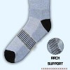 Tipi Toe Womens 6 Pack Gray/Colorburst Toe Patterned Athletic Crew Socks For Women - 4 of 4