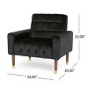 Sapphtopaz 1pc Accent Chair with Tufted Back Lounge Chair Living Room Chair Comfy Chair for Living Room Bedroom Studio - 4 of 4