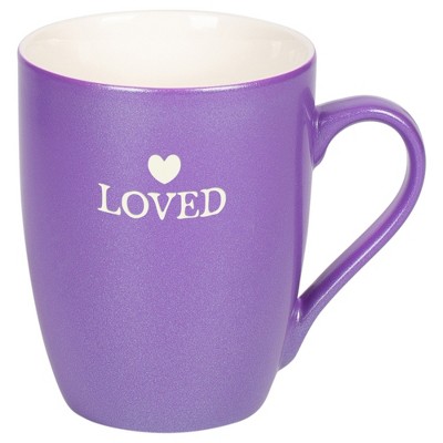 Elanze Designs Loved Passion Purple 10 ounce New Bone China Coffee Cup Mug