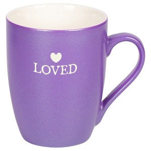 Elanze Designs Loved Passion Purple 10 ounce New Bone China Coffee Cup Mug - 1 of 4