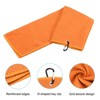 Unique Bargains Super Absorbent Waffle Pattern Tri-Fold Microfiber Golf Towels with D Clips - 4 of 4