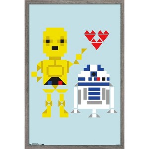 Trends International Star Wars: Saga - Droids Hearts Framed Wall Poster Prints - 1 of 4