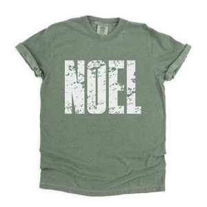 Noel Block Distressed - Women's Garment Dyed Graphic T-Shirt - 1 of 4