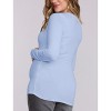 Women's V-Neck Side-Ruched Maternity Long Sleeve Tee | Motherhood Maternity - 2 of 3