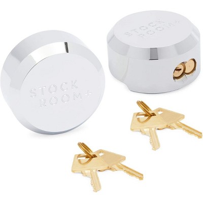Stockroom Plus 2 Pack Steel Trailer Door Locks, Bolt Cutter Resistant Security Lock