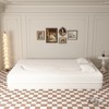 Akoasm 78 in. W Modern Convertible Teddy Fabric Foam-Filled Sofa with 2 Pillows For Bedroom & Living Room-Beige - 2 of 4