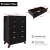Fluted 5 Drawers Dresser for Bedroom, 47" Tall Modern Chest of Drawers, Wooden Drawer Organizer for Bedroom, Living Room, Hallway, Entryway - 2 of 4